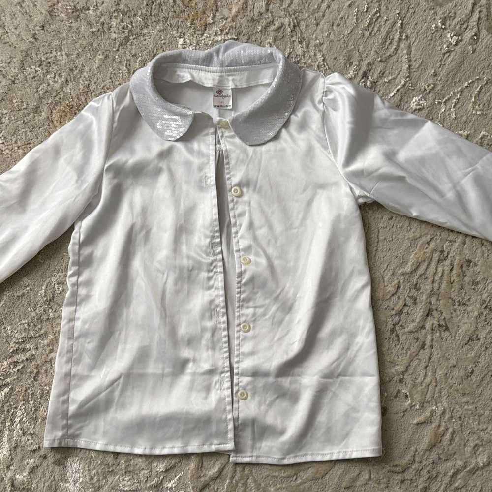 Satin button-down shirt